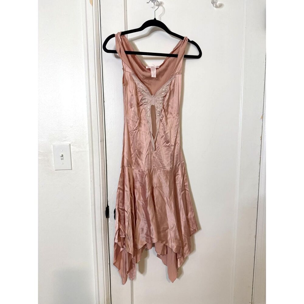 Vintage Rebecca Taylor Y2K Silk Butterly Dress